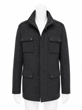 Calvin Klein Men’s Charcoal Grey Wool Blend Dress Coat Jacket Small